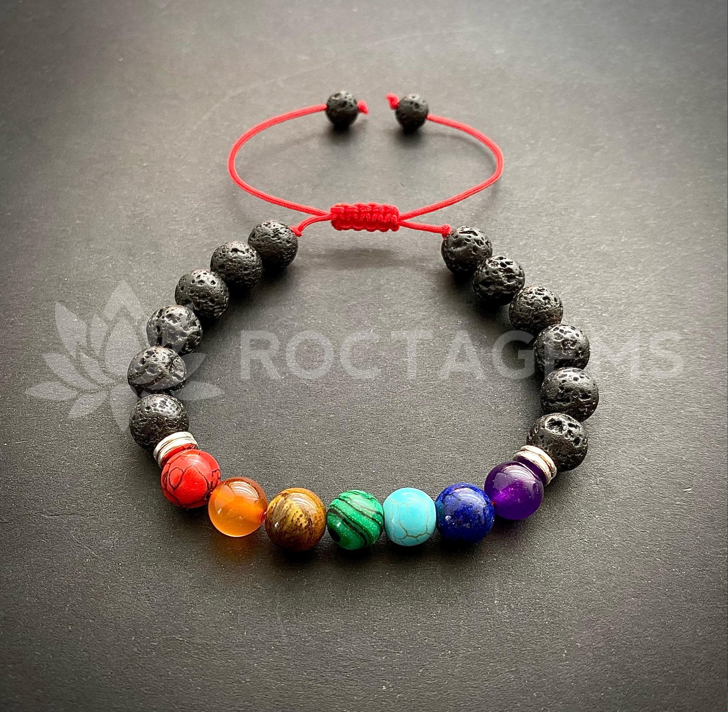 📿Pulsera 7 chakras Hilo rojo🧿