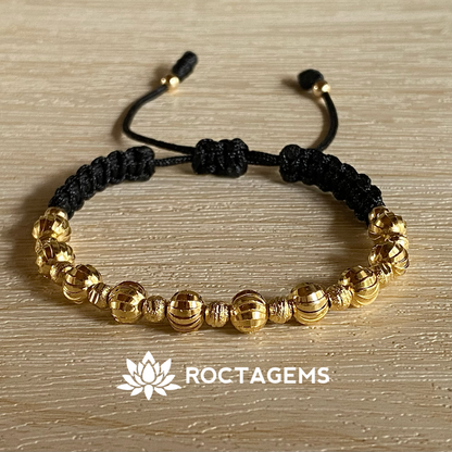 Pulsera balín italiano 6mm y diamantado 4mm