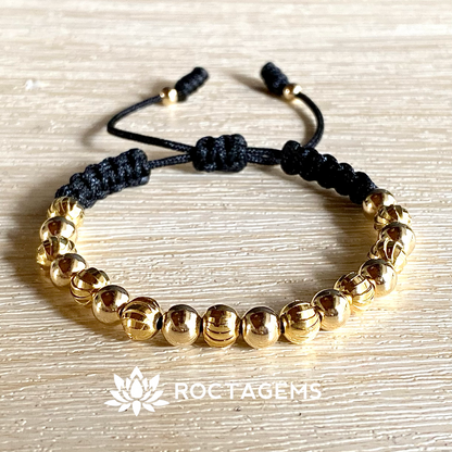 Pulsera balín italiano y liso 6mm