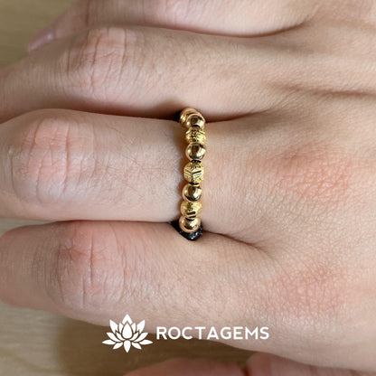 Anillo balin diamantado y liso 4mm