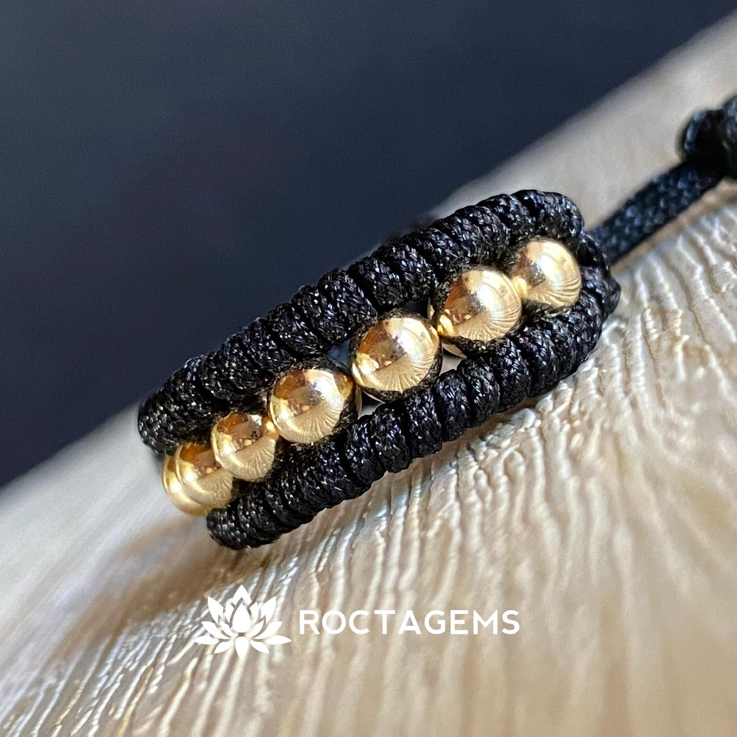 Anillo tejido balin liso 4mm