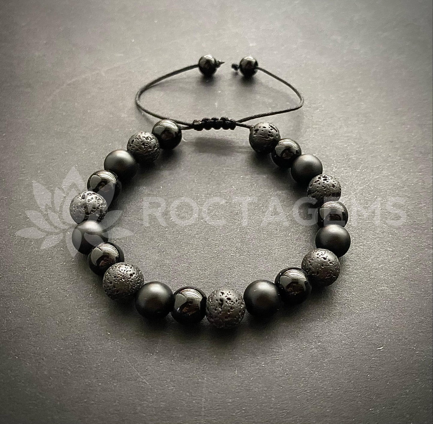 Pulsera 3 Piedras⚫